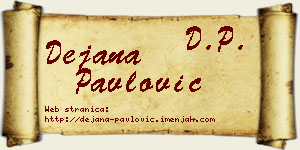 Dejana Pavlović vizit kartica